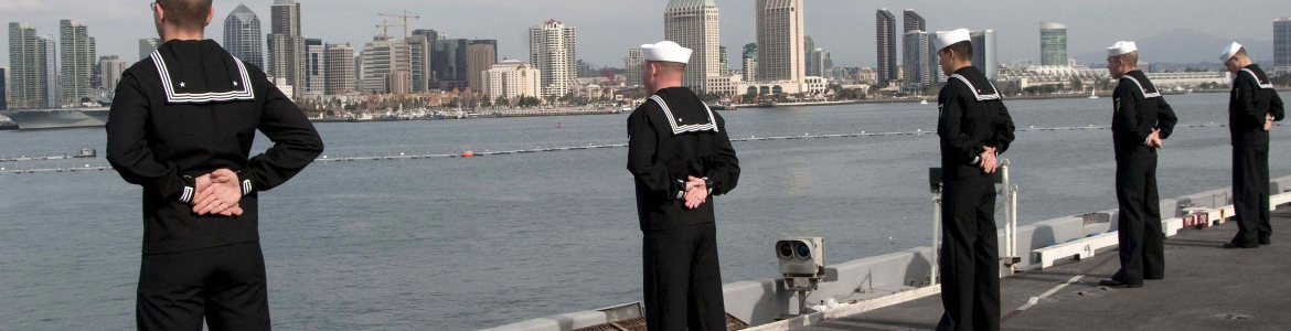 Navy soldiers on a ship